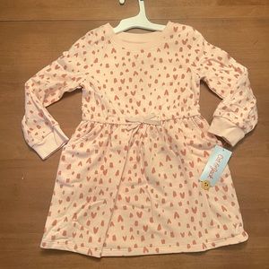 Girl’s Pink Dress with Hearts